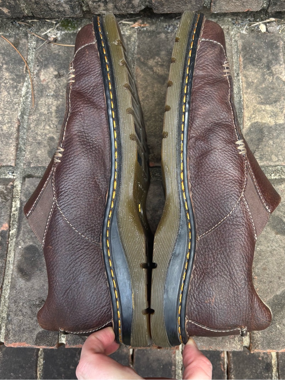EUC Dr Martens Pebbled Leather Slip-on Loafers Men's Size 13 M Brown Style 11233 - Picture 11 of 14